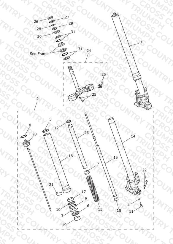 Front Forks & Lower Yoke Assy