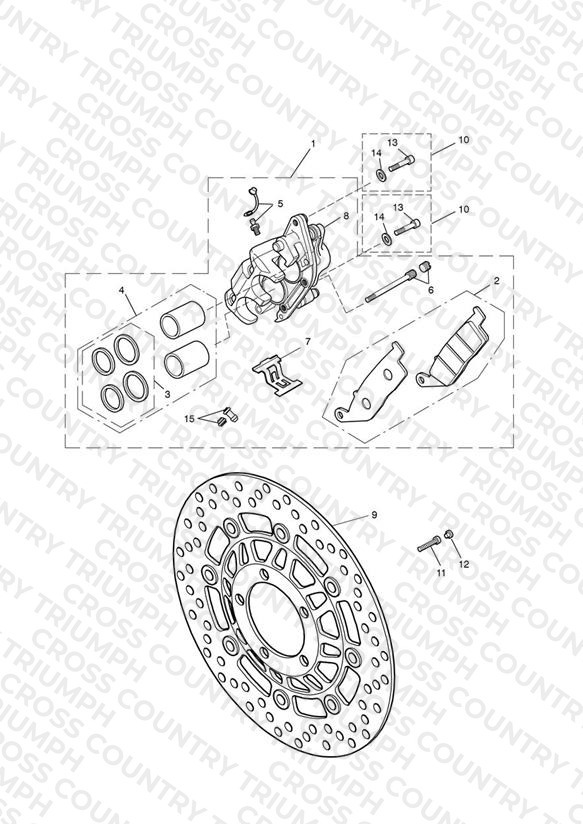 Front Brake Caliper & Discs