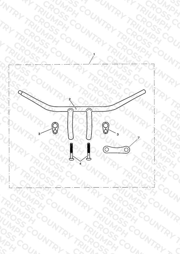 Handlebar, T, Chrome, Kit