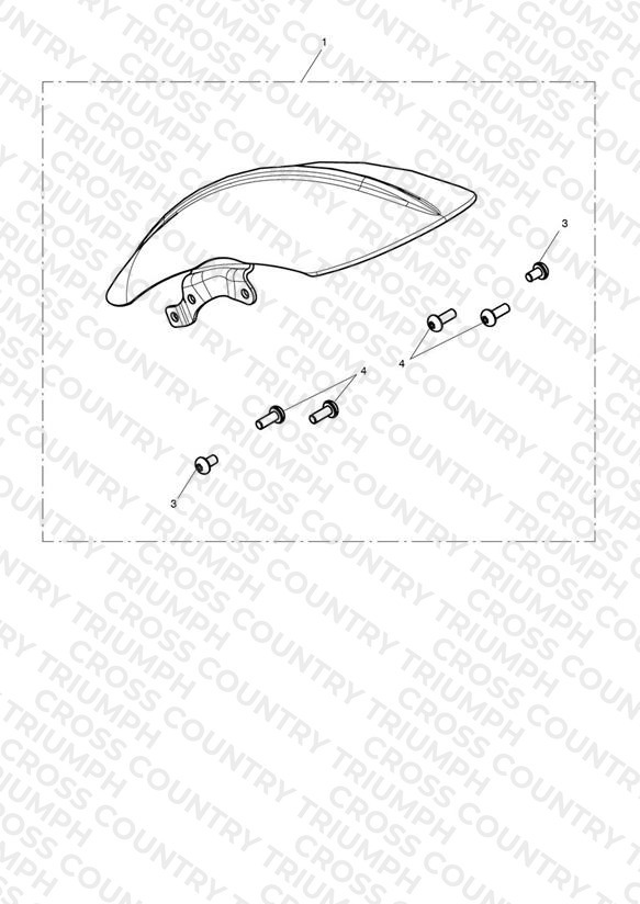 Short, Front Mudguard Kit, Black