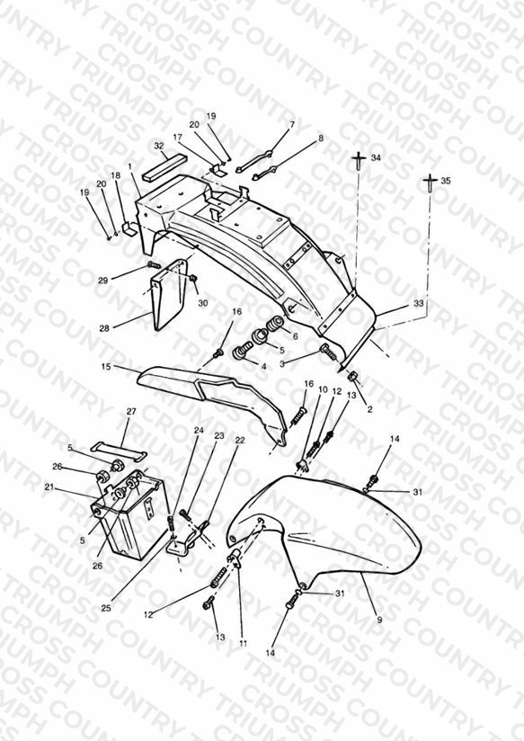 Mudguards/Chainguard/Battery Box