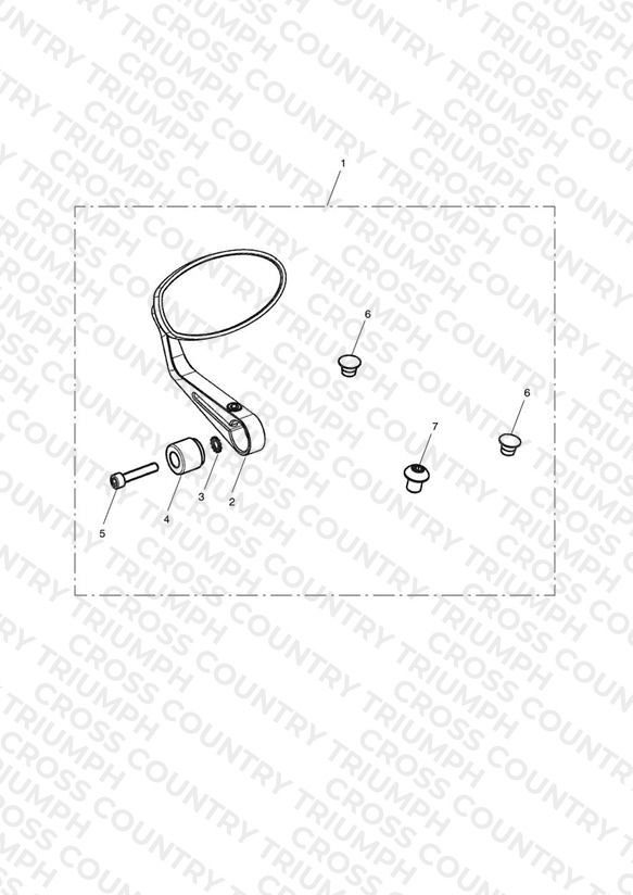 Bar End Mirror Kit, Black Anodised