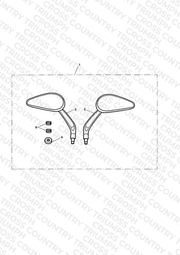 Teardrop Style Mirrors, Kit