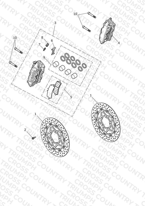 Front Brake Caliper & Disc