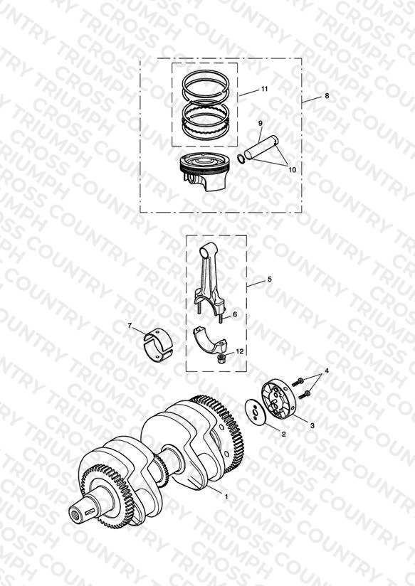 Crankshaft, Connecting Rod & Pistons