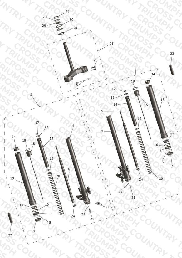 Front Forks & Lower Yoke Assy