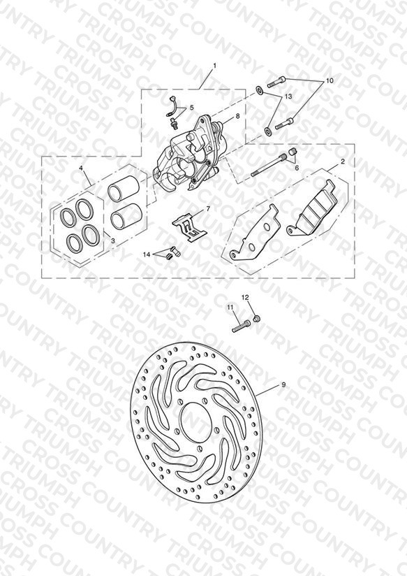 Front Brake Caliper & Discs