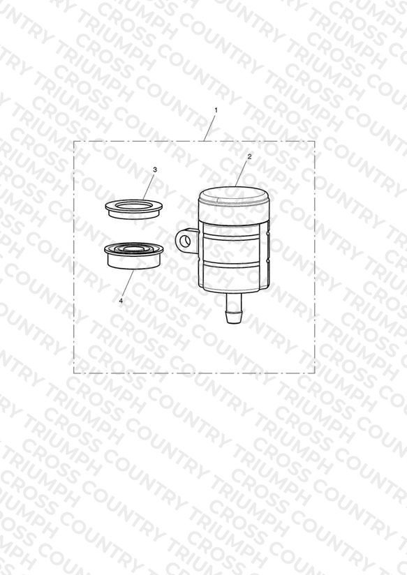Reservoir, Rear M/Cyl Kit