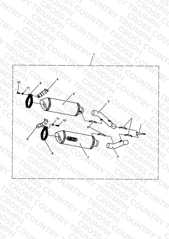 Slip On Silencers, Arrow, Pair