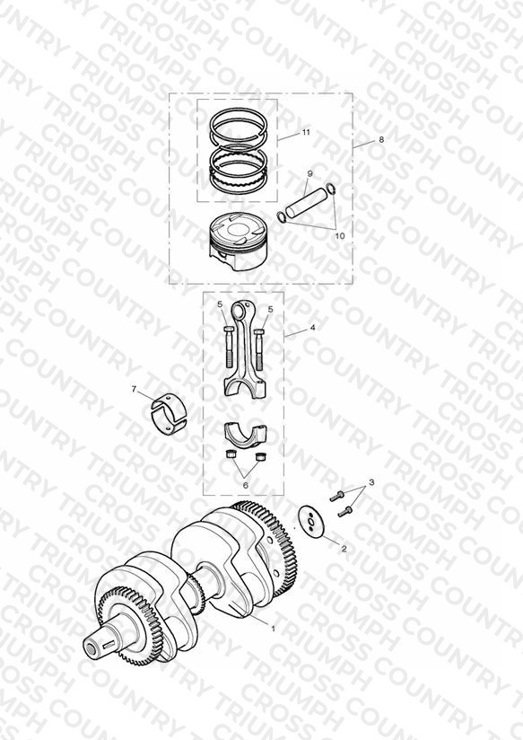 Crankshaft, Connecting Rods & Pistons