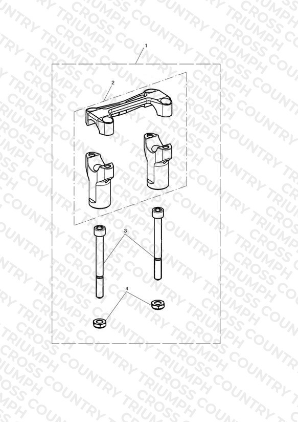 Riser Kit, Handlebar, Silver
