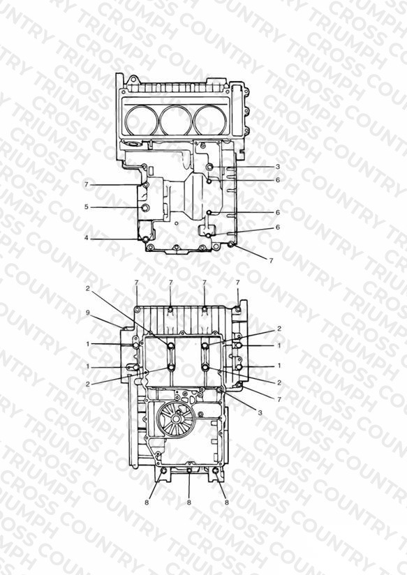 Crankcase Fixings 3 Cylinder