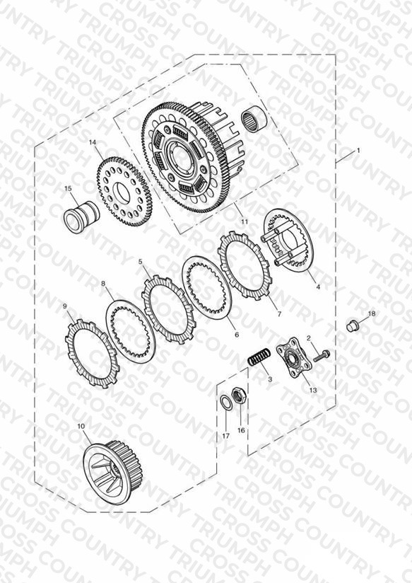 Clutch - Bonneville > Eng No 282963-F2 / 273654-F4 & Bonneville T100 > Eng No 211132