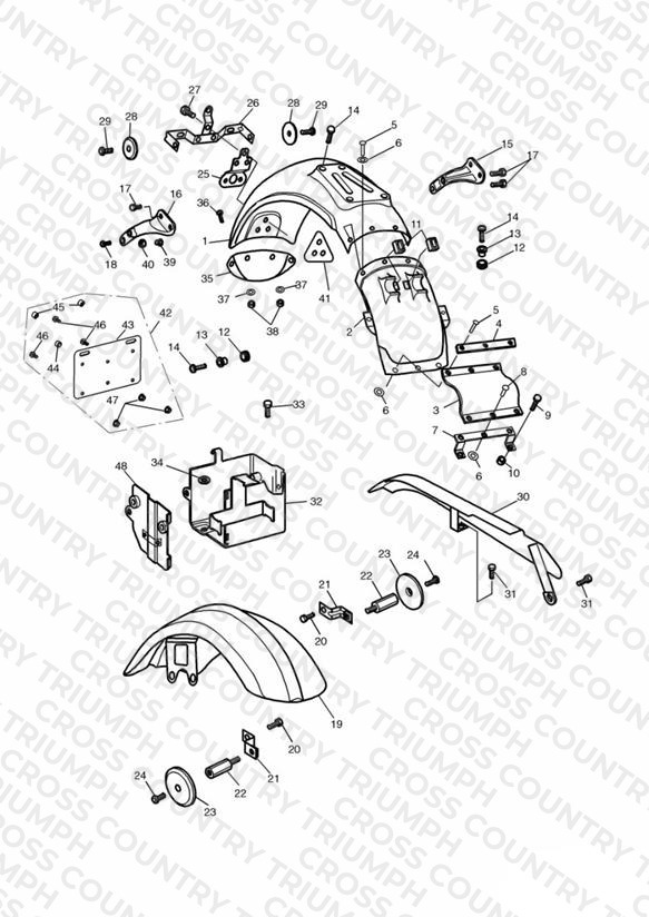Mudguards/Chainguard/Battery Box