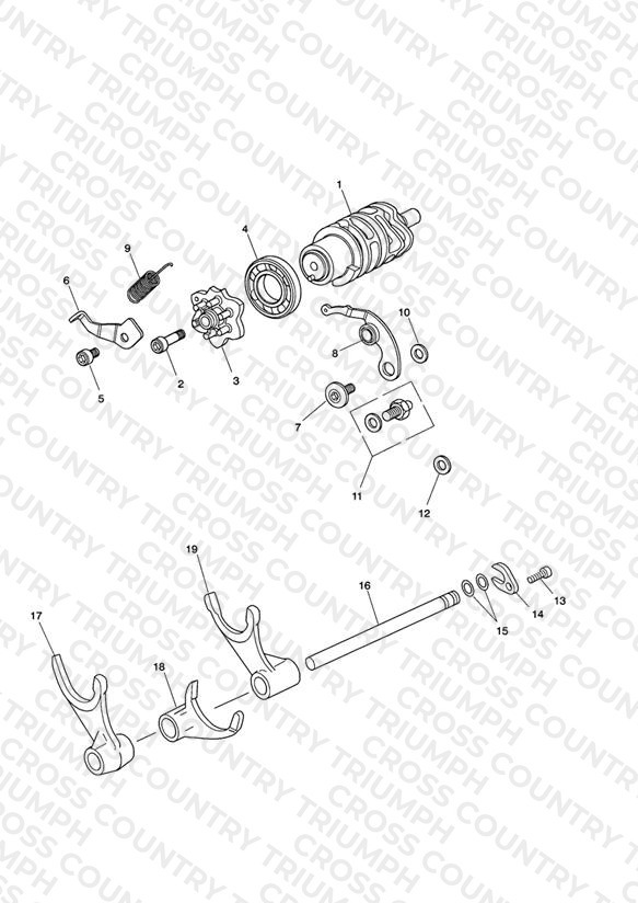 Gear Selector Drum - Eng No 340170 >
