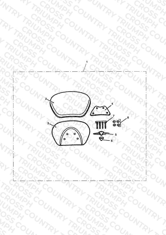 Touring Backrest Pad, Passenger