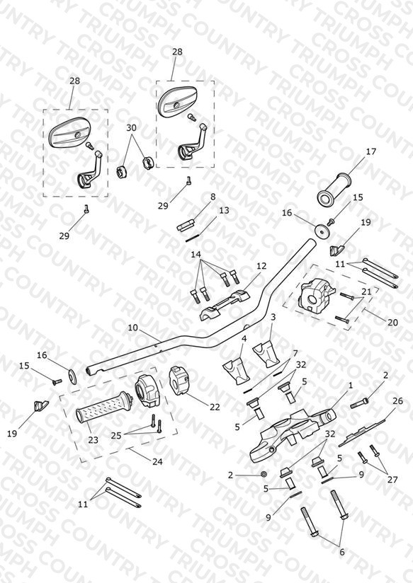 Handlebars, Top Yokes & Mirrors