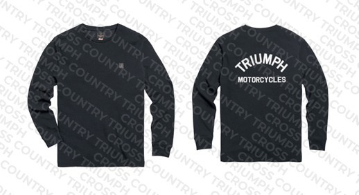 DEAN L/S WAFFLE BLACK T-SHIRT