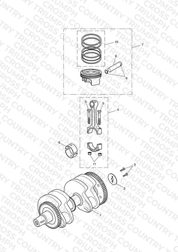 Crankshaft, Connecting Rods & Pistons