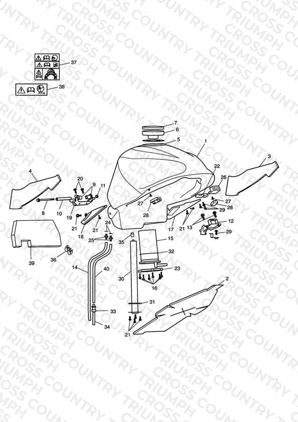 Fuel Tank & Fittings >340147 (Non ABS) >340226 (ABS Version)