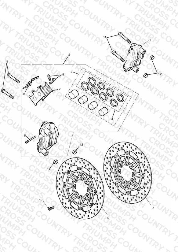 Front Brake Caliper & Discs