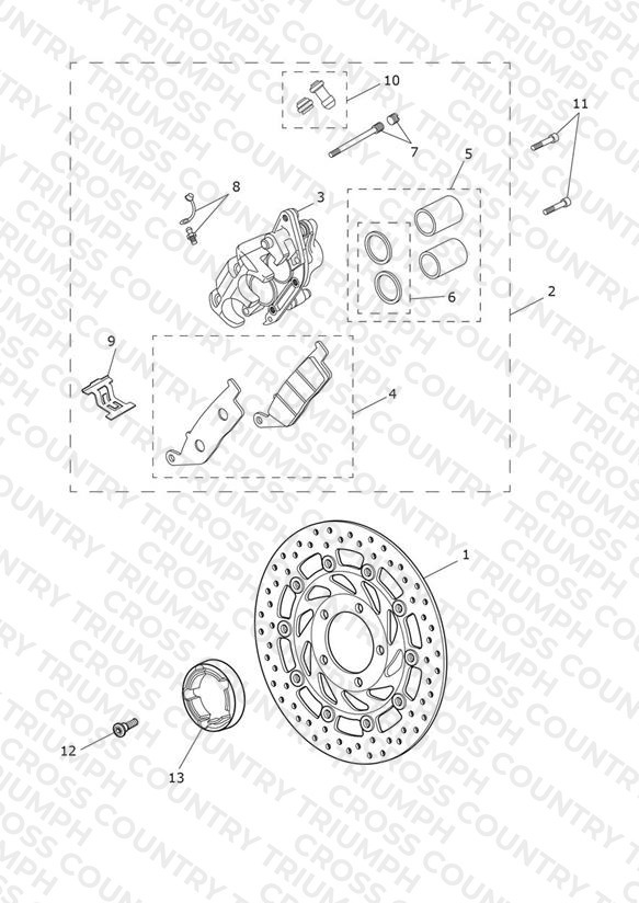 Front Brake Caliper & Disc