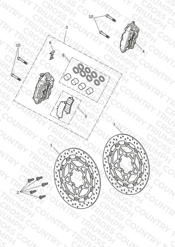 Front Brake Caliper & Disc