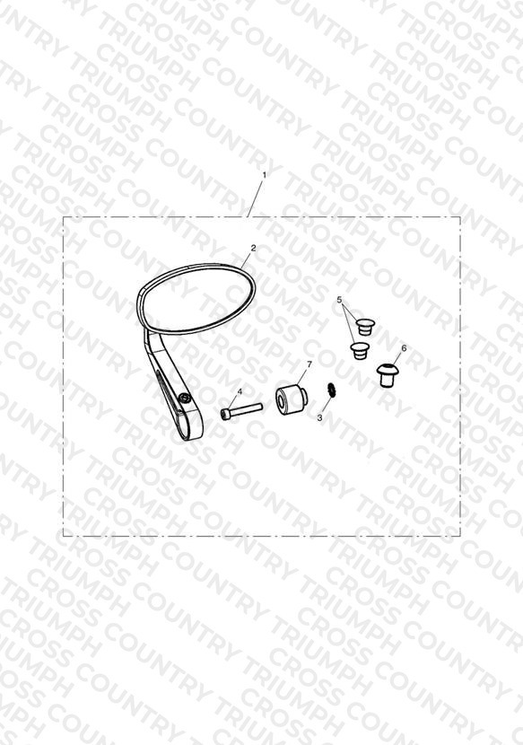 Bar End Mirror Kit, Clear Anodised
