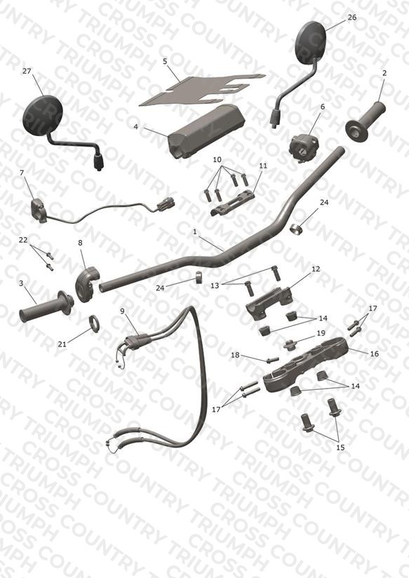 Handlebars, Upper Yoke & Mirrors