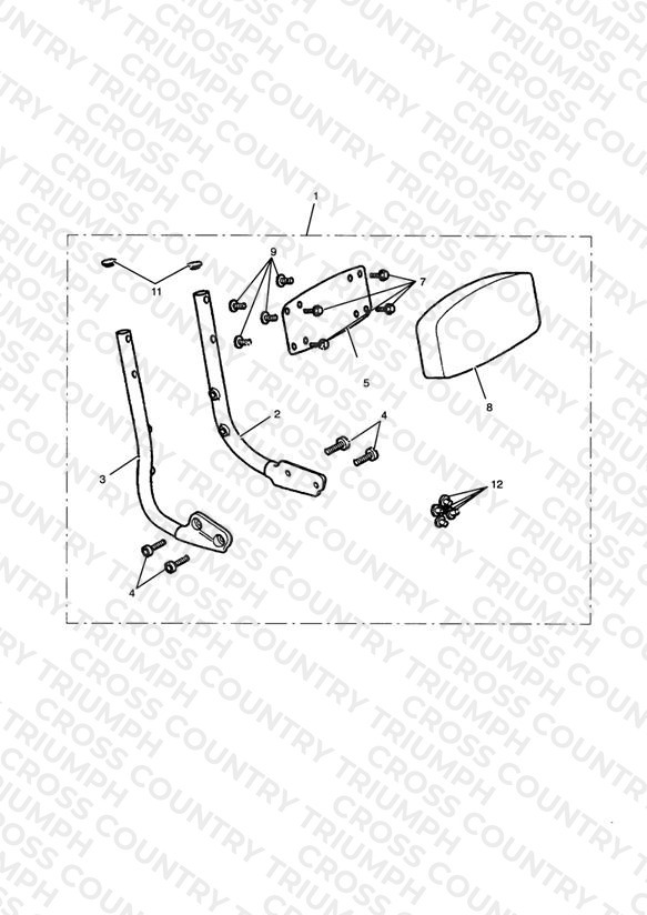 Passenger Backrest Kit, Mk 3