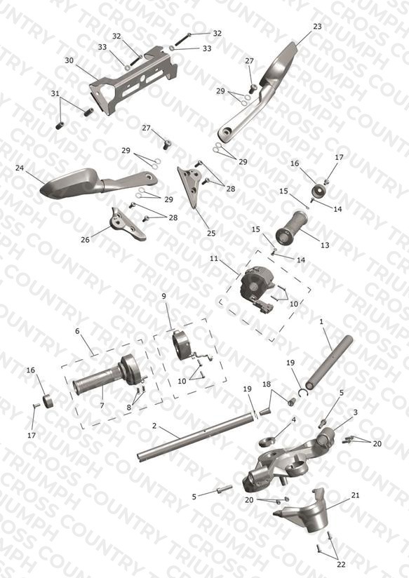 Handlebars, Top Yoke & Mirrors