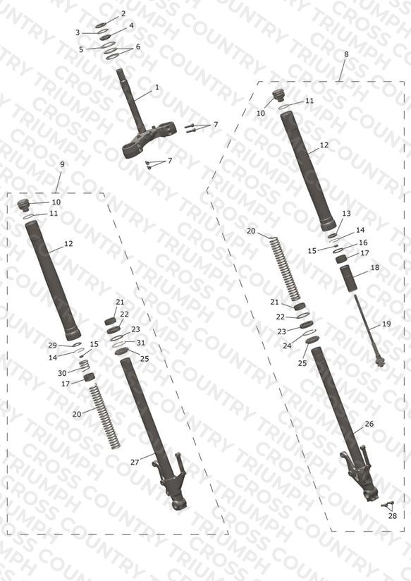 Front Forks & Lower Yoke Assy