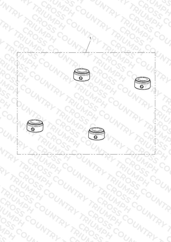 Head Bolt Cover Kit, Gun Metal