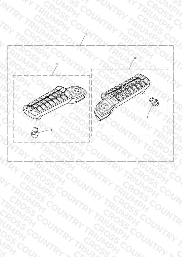 Front Footrest, Pair