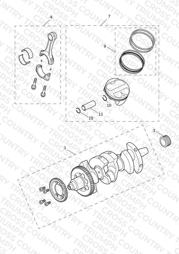 Crankshaft, Conrods and Pistons