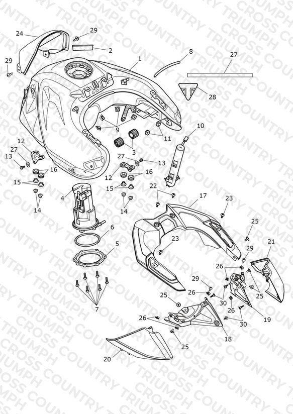 Fuel Tank, Fuel Pump & Fittings