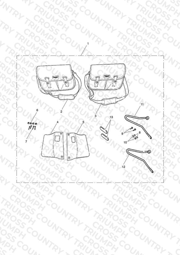 Pannier Kit, Pair, Waxed