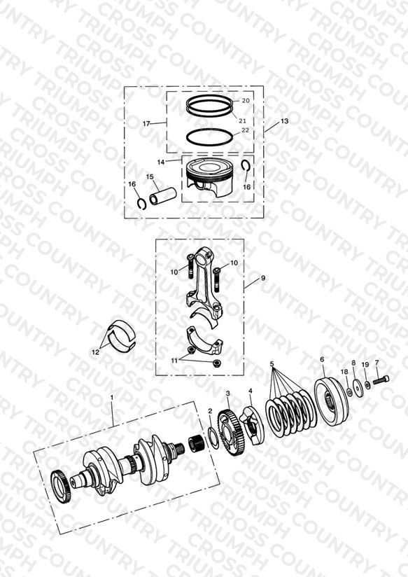Crankshaft, Connecting Rods & Pistons