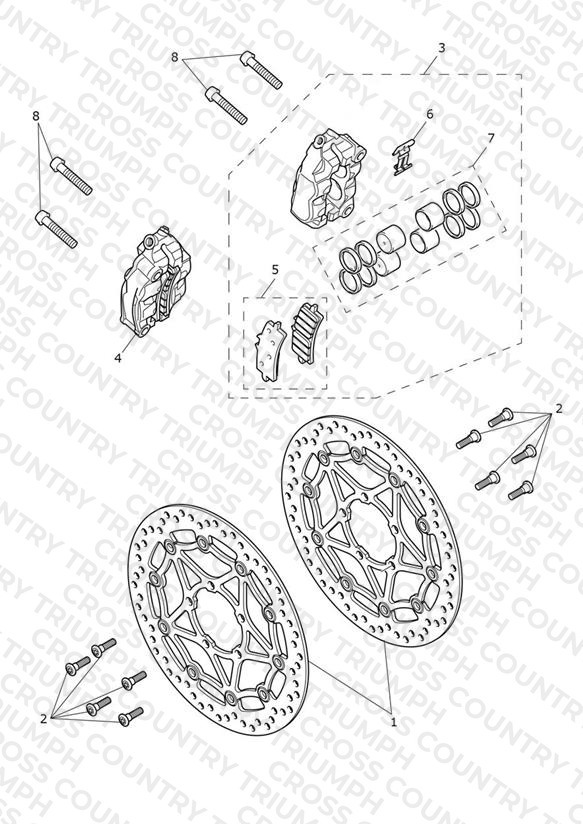 Front Brake Caliper & Discs