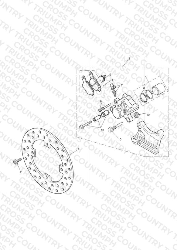 Rear Brake Disc and Caliper Double sided swingarm