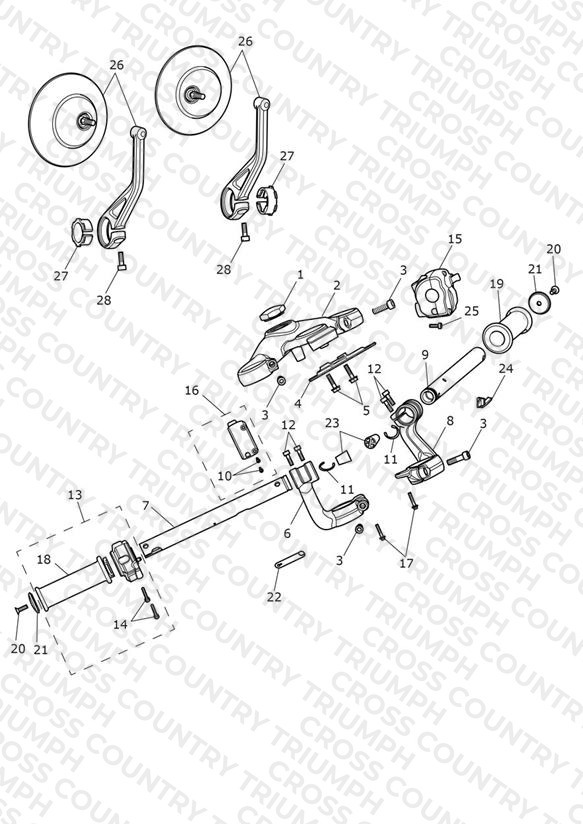 Handlebars, Top Yoke & Mirrors