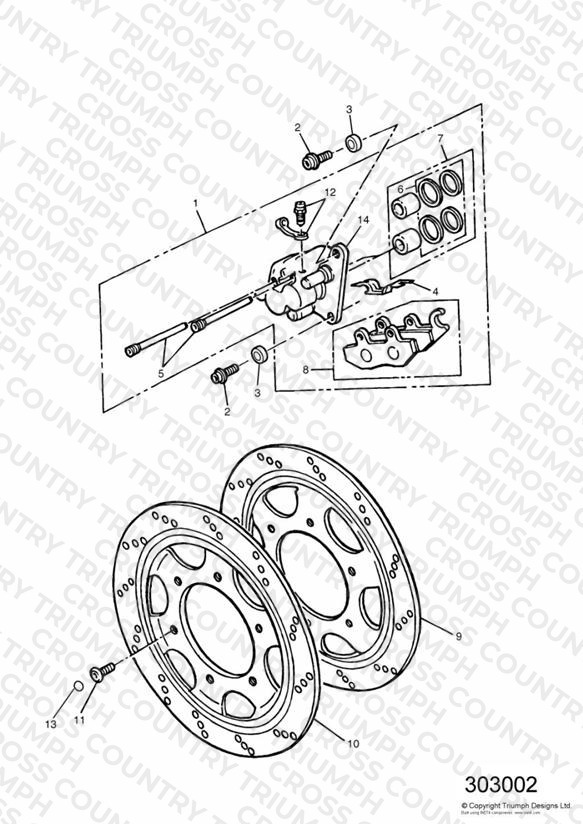 Front Brake Caliper & Disc Sprint » 9082