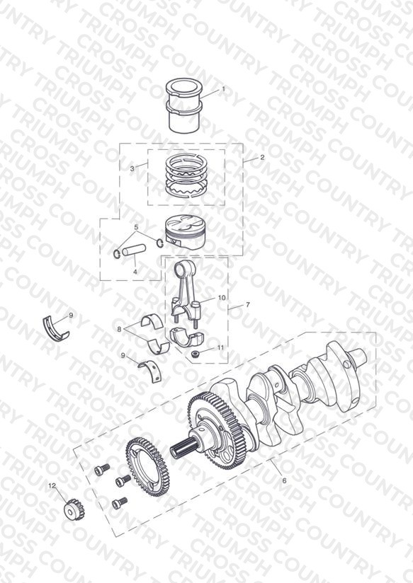 Crankshaft, Connecting Rods, Pistons & Liners