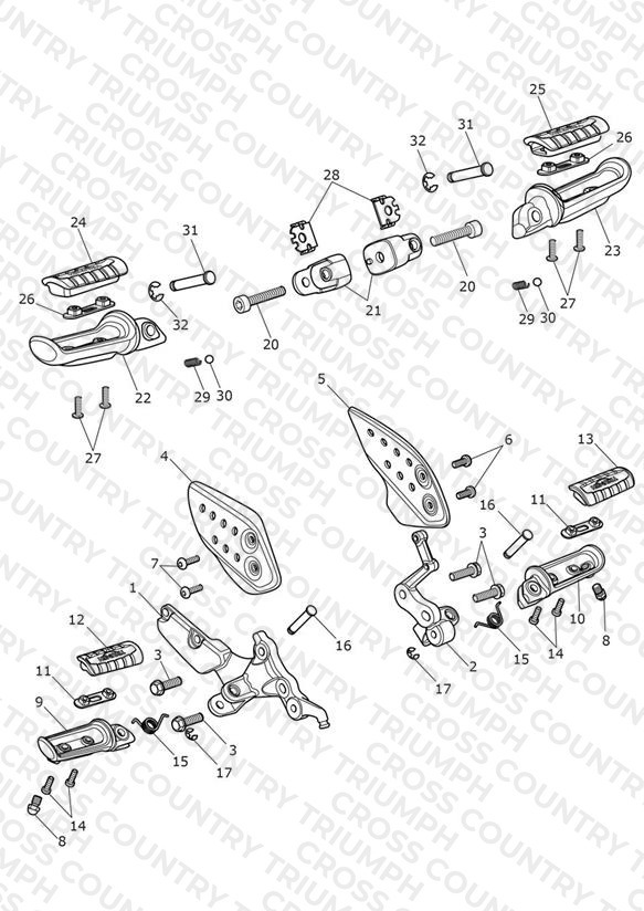Foot Controls- Dual Seat Version