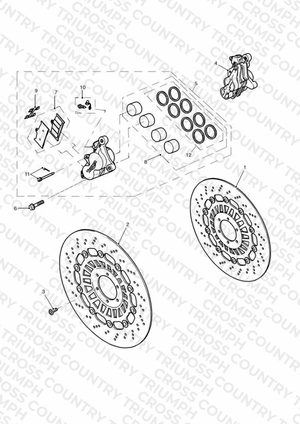 Front Brake Caliper and Disc
