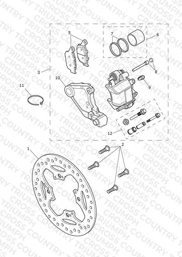 Rear Brake Caliper & Disc