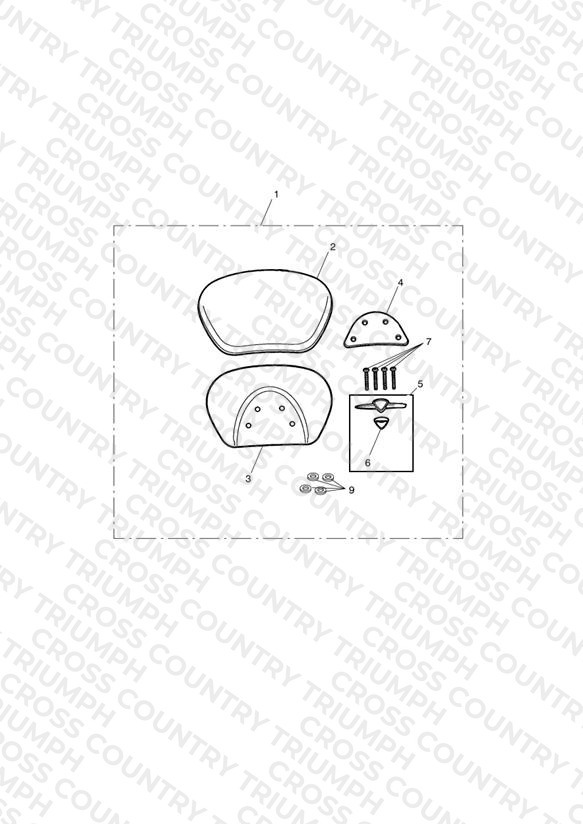 Touring Passenger Backrest Pad Kit