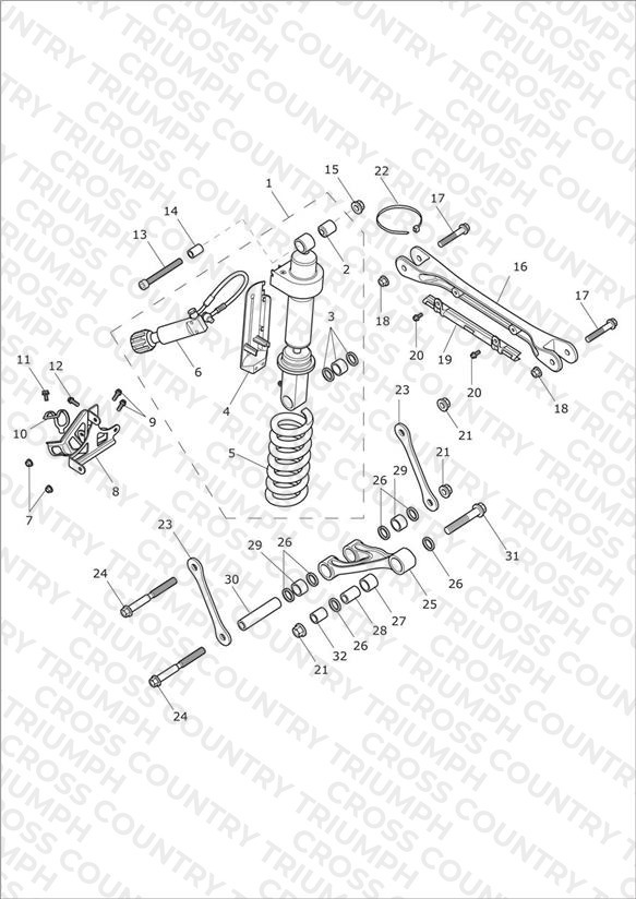 Rear Suspension Unit & Linkage