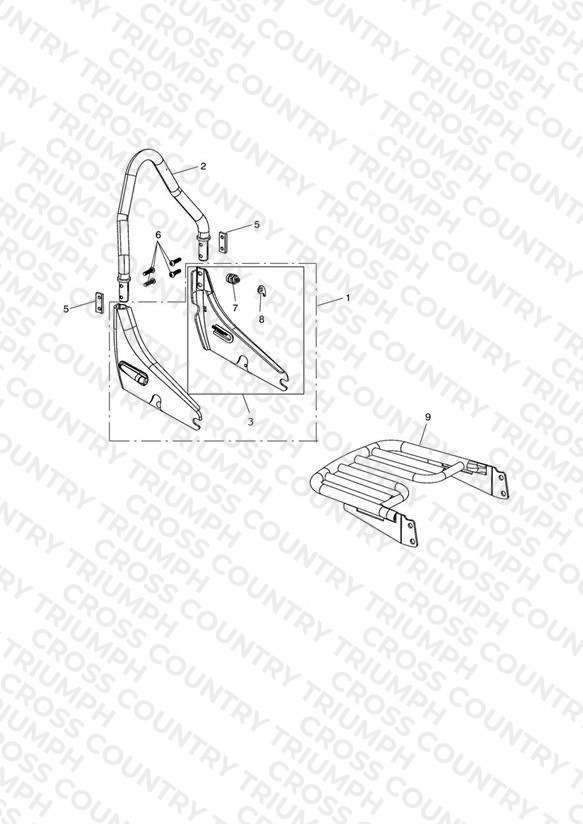 Passenger Backrest & Rack - Special Edition Only