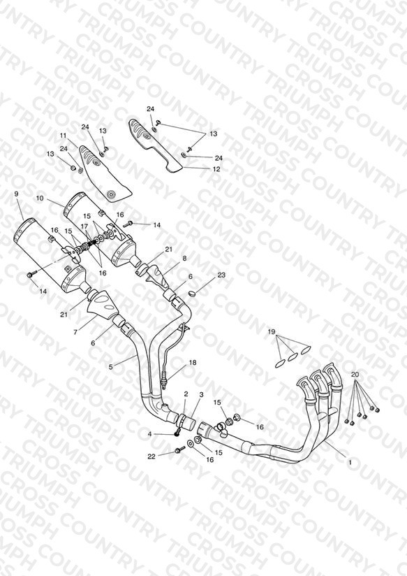 Exhaust System >281465 ALL expt AU,NZ,ZA - > 333178 AU,NZ,ZA